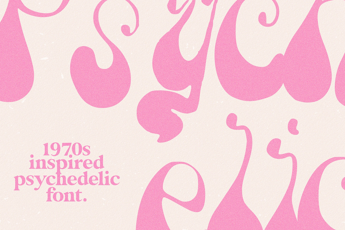 Psychedelic Groove Vintage 70s Font, a Script Font by Dear Darling Design (Photo 5 of 9)
