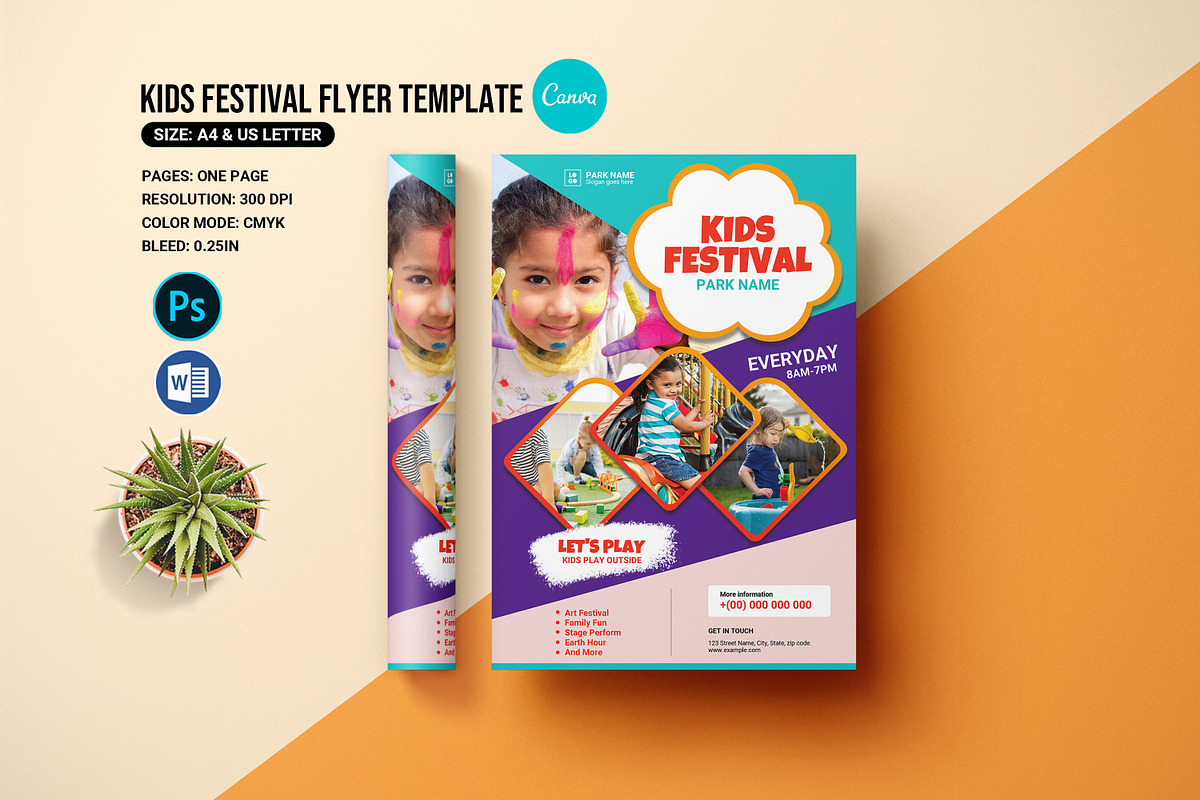 Kids Festival Flyers Template, a Flyer Template by Template Shop (Photo 1 of 4)