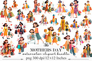 Shopping with Mom Mothers Day, an Illustration by Designking (Thumbnail 1 of 5)