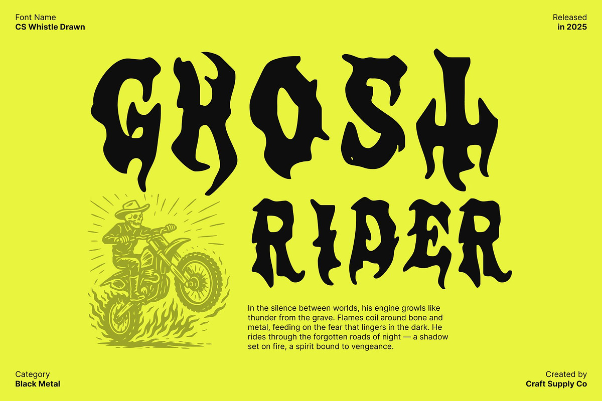 CS Whistle Drawn, a Blackletter Font by Craft Supply Co. (Photo 4 of 8)