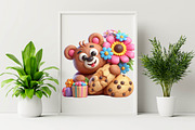 Cookie Bear Sublimation Clipart Bund, an Illustration by SVGArt (Thumbnail 4 of 8)