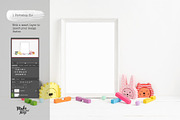 Nursery A4 Frame Mockup, a Print Template by Make Beautiful Things (Thumbnail 3 of 6)