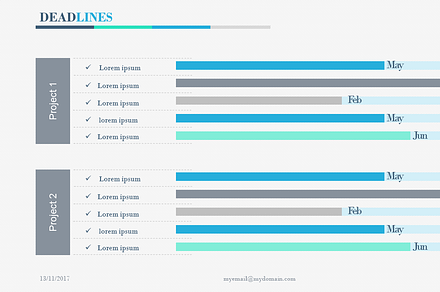 DeadLines PowerPoint Template, a Poster Template by Yes Presentations