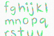 Watercolor Alphabet, a Font by MRI STUDIO (Thumbnail 5 of 9)