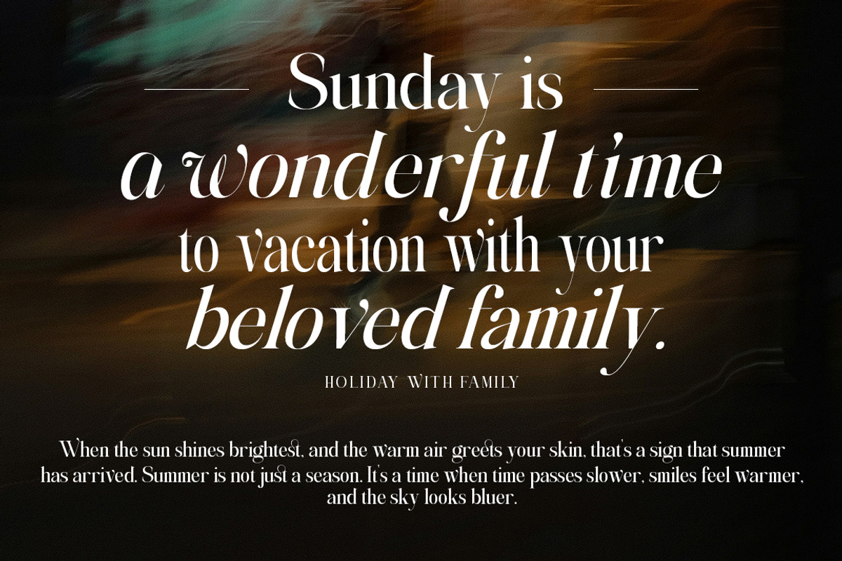 Megivia Calligraphyc Serif | 6 Fonts, a Serif Font by IM Studio (Photo 9 of 12)