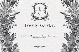 Lovely Garden. B&W