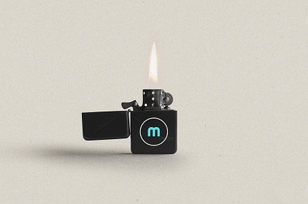 Zippo Flip Lighter Mockup