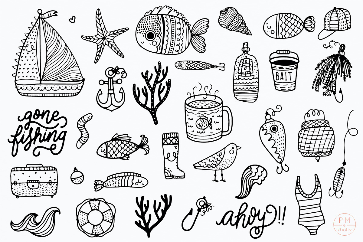 Coastal Hand Drawn Clip Art, a Graphic by PetiteMarket (Photo 3 of 3)