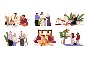 People pray. Different religions set, a Person Illustration by PaperTrident (Thumbnail 1 of 7)