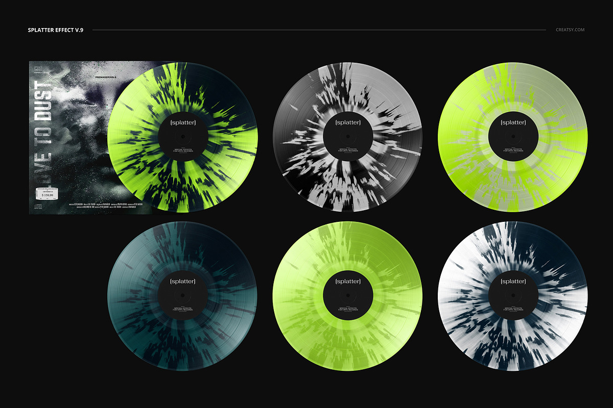 Vinyl Record & Cover Mockup Set, a Merchandise Mockup by creatsy5 (Photo 27 of 54)
