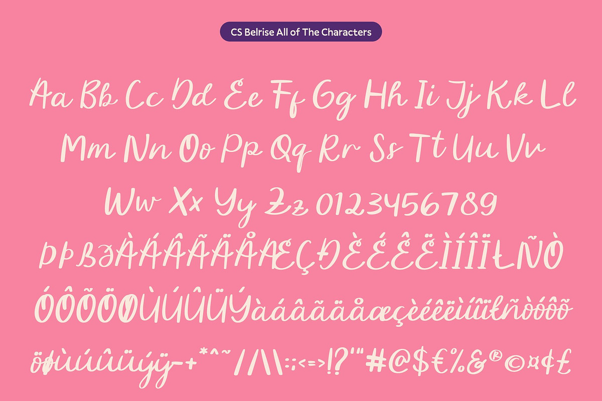 CS Belrise – Beauty Script Font, a Script Font by Craft Supply Co. (Photo 8 of 8)
