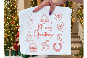 Merry Christmas PNG, an Illustration by Libby Wishes