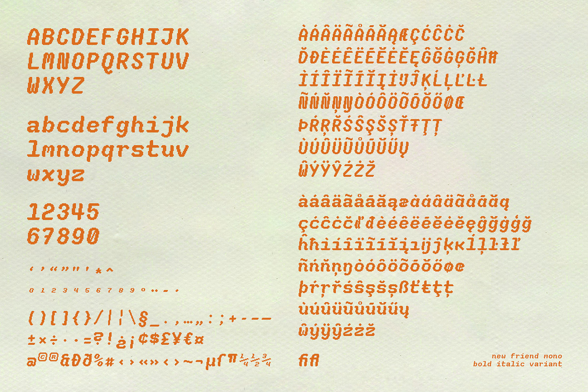 New Friend Mono | Pixel Sans-Serif, a Sans Serif Font by wendyleftmealone (Photo 7 of 9)