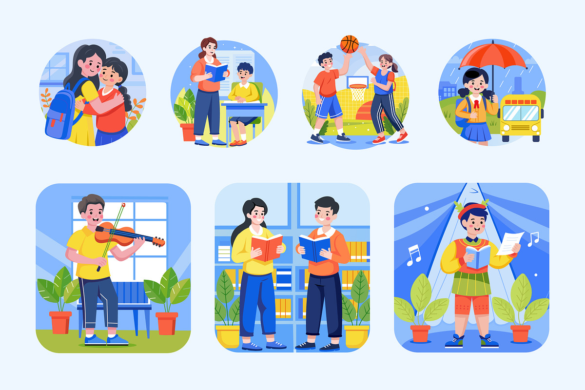 Adorable School Illustration, an Education Illustration by Brickclay (Photo 6 of 9)
