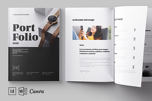 Portfolio Template | Canva & Word, a Brochure Template by HiveArts