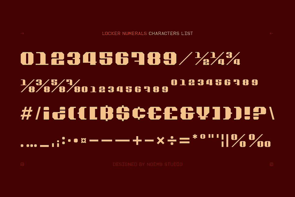 Locker Numerals Color Font preview 6