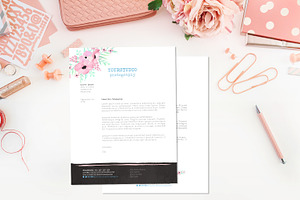 Letterhead Template Petite Flowers