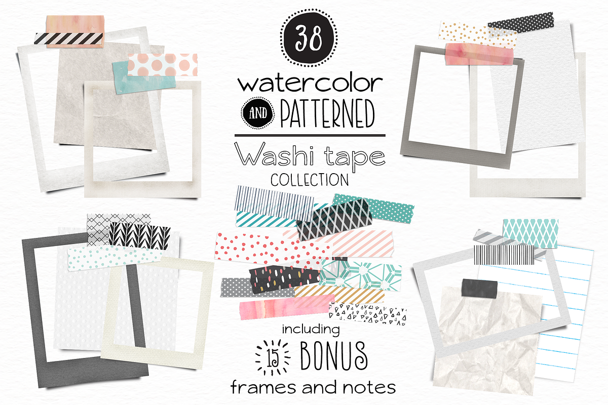 Washi Tape + Frames and Notes, a Templates & Theme by patternpop studio (Photo 1 of 3)