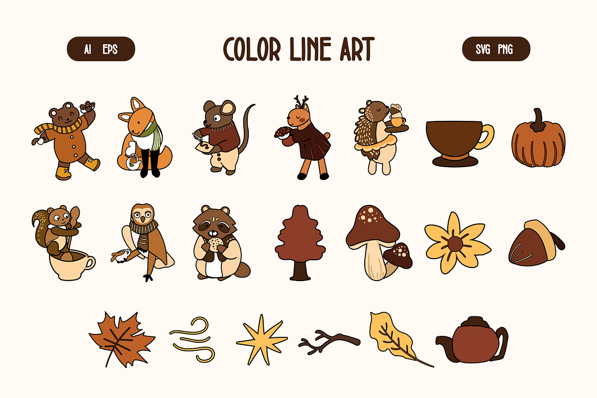 Cozy Whimsical Autumn Doodles, a Seasonal Illustration by Invisual Studio (Photo 4 of 8)
