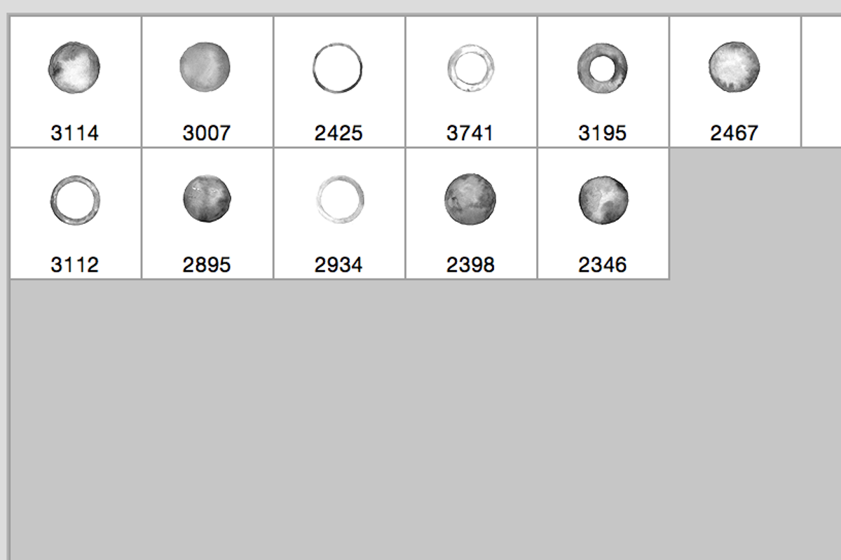 Watercolor Photoshop Brushes Circles preview 6