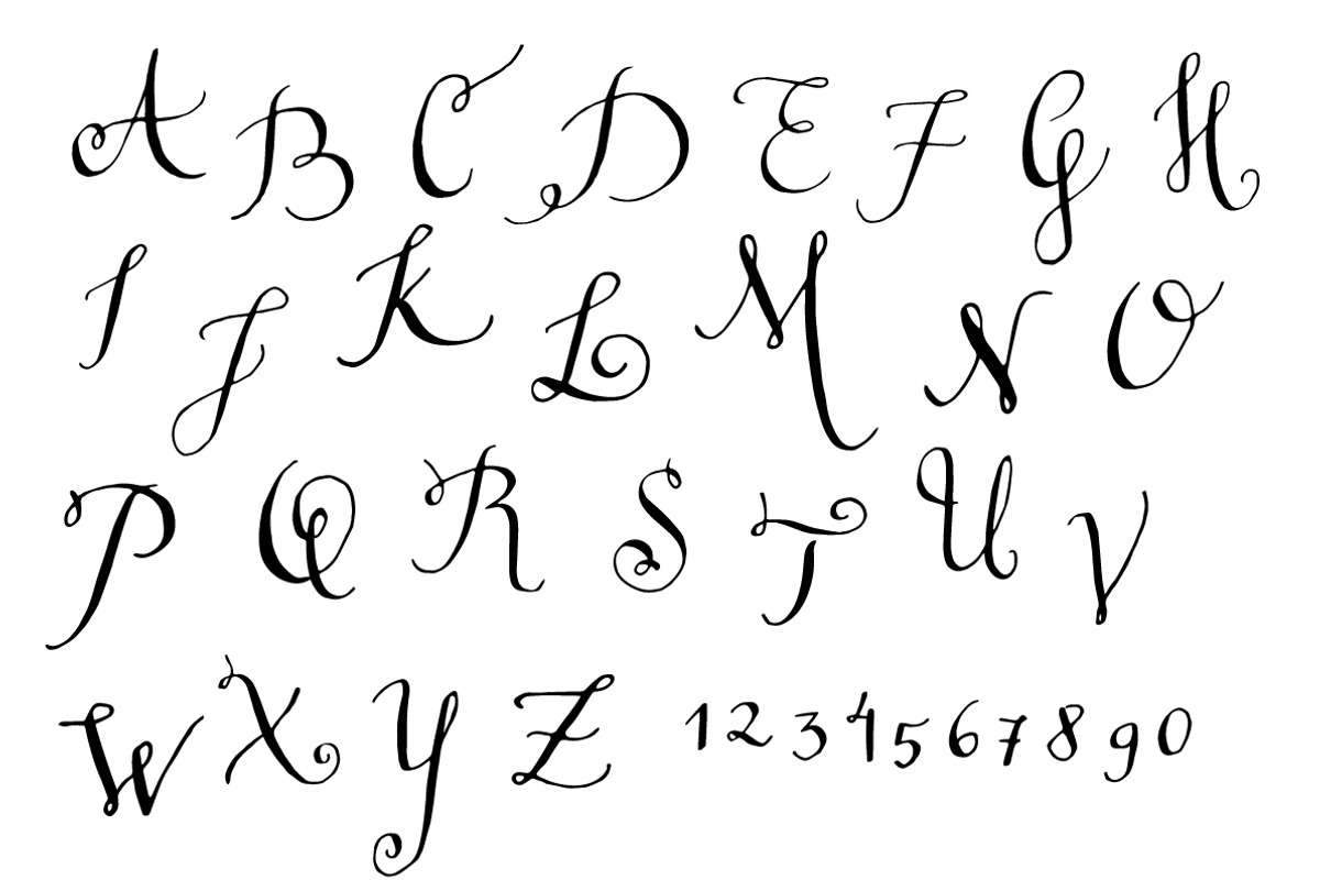 Hand drawn monograms set