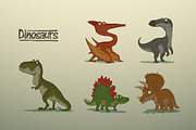 Dinosaurs bundle, vector, an Illustration by IvanNikulin (Thumbnail 2 of 2)