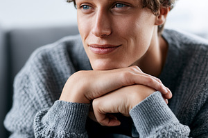 Thoughtful young man
