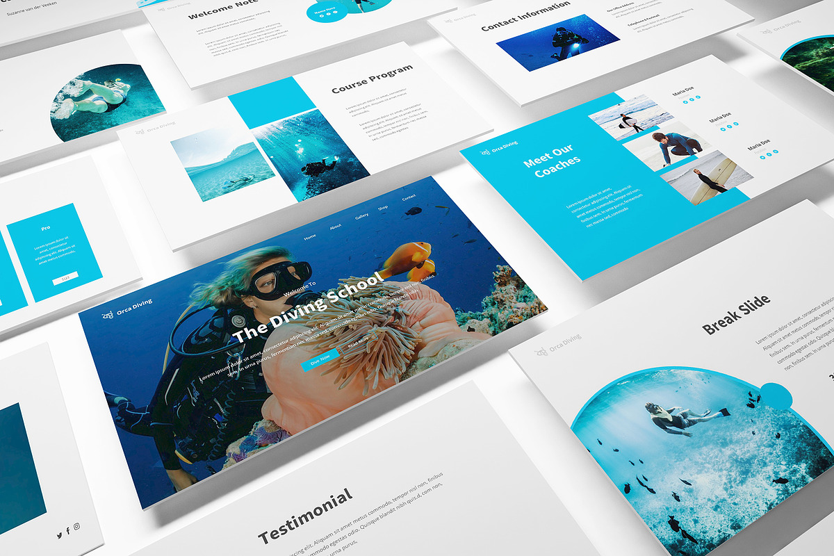 The Dive Powerpoint Template, a Presentation Template by Formatika Studio