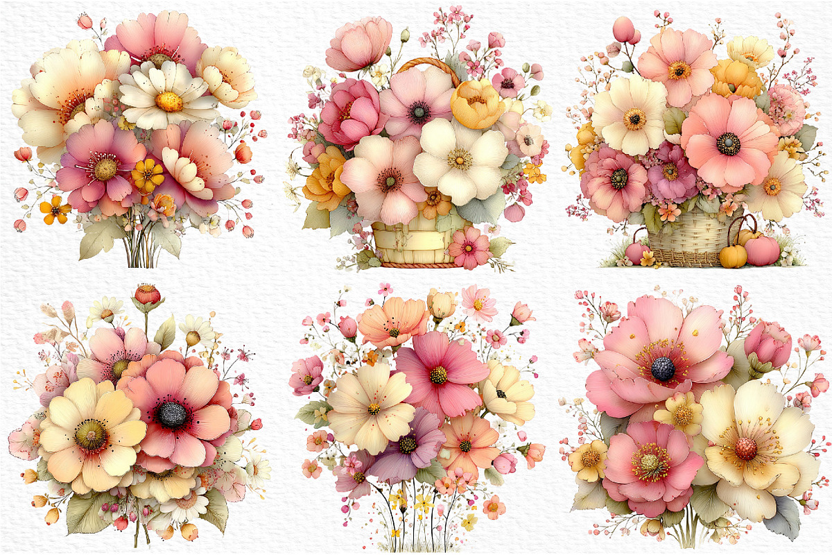 Whimsical Mother's Day Flowers Clipa, an Illustration by Craft Nest (Photo 3 of 12)