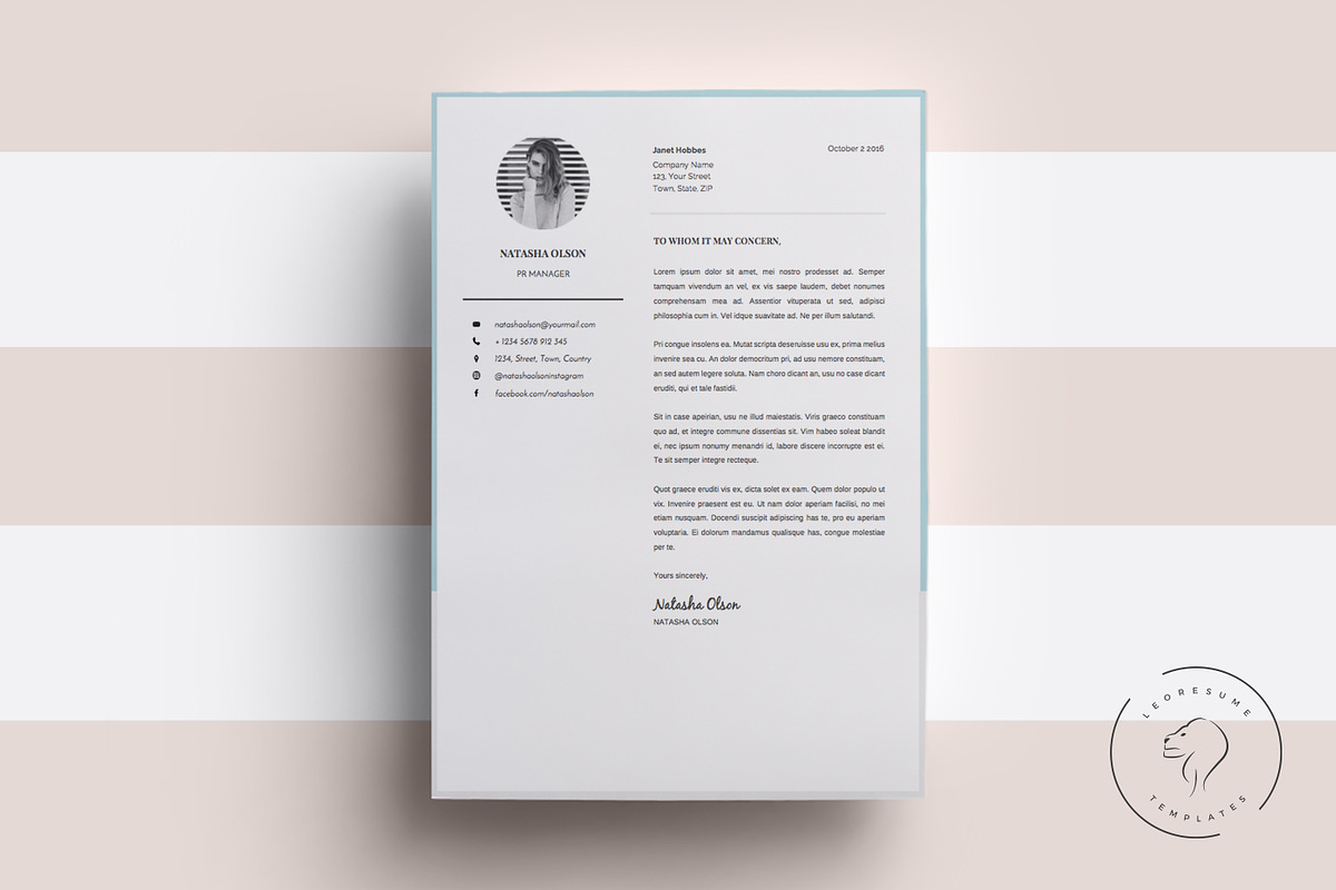 Resume Template for MS Word, 5 Pages, a Resume Template by Leo Resume (Photo 3 of 5)