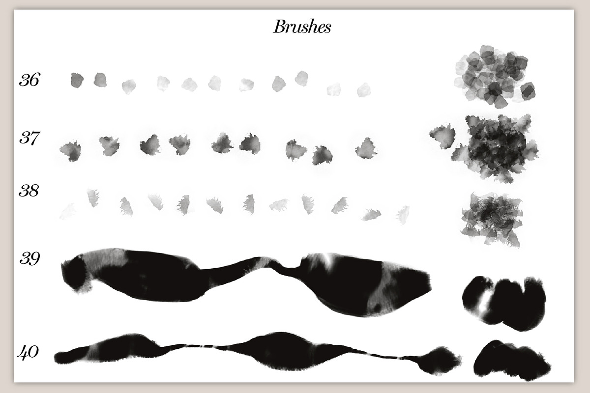 40 Paint brushes for procreate, a Brushes & More by The_Brush_Shop (Photo 7 of 11)