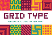Grid Type - Geometric Font, a Sans Serif Font by Jordan Dale Young (Thumbnail 1 of 5)