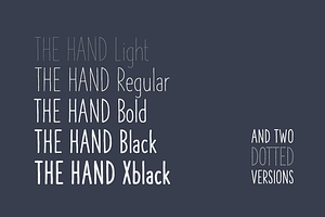 The Hand Font Collection 7 Fonts