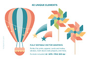 Sky Ways Illustration Collection, a Decorative Illustration by hellojenrich (Thumbnail 2 of 12)