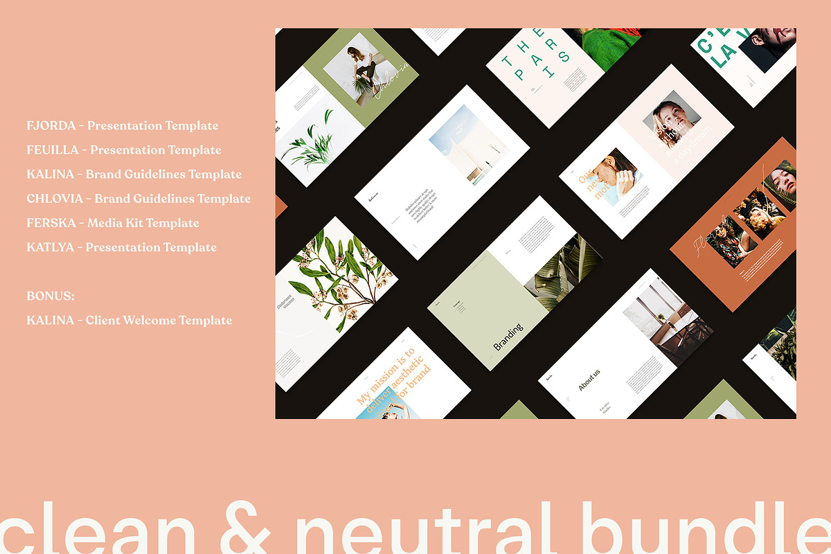 Clean & Neutral Bundle Presentation, a Presentation Template by Elokka Std.