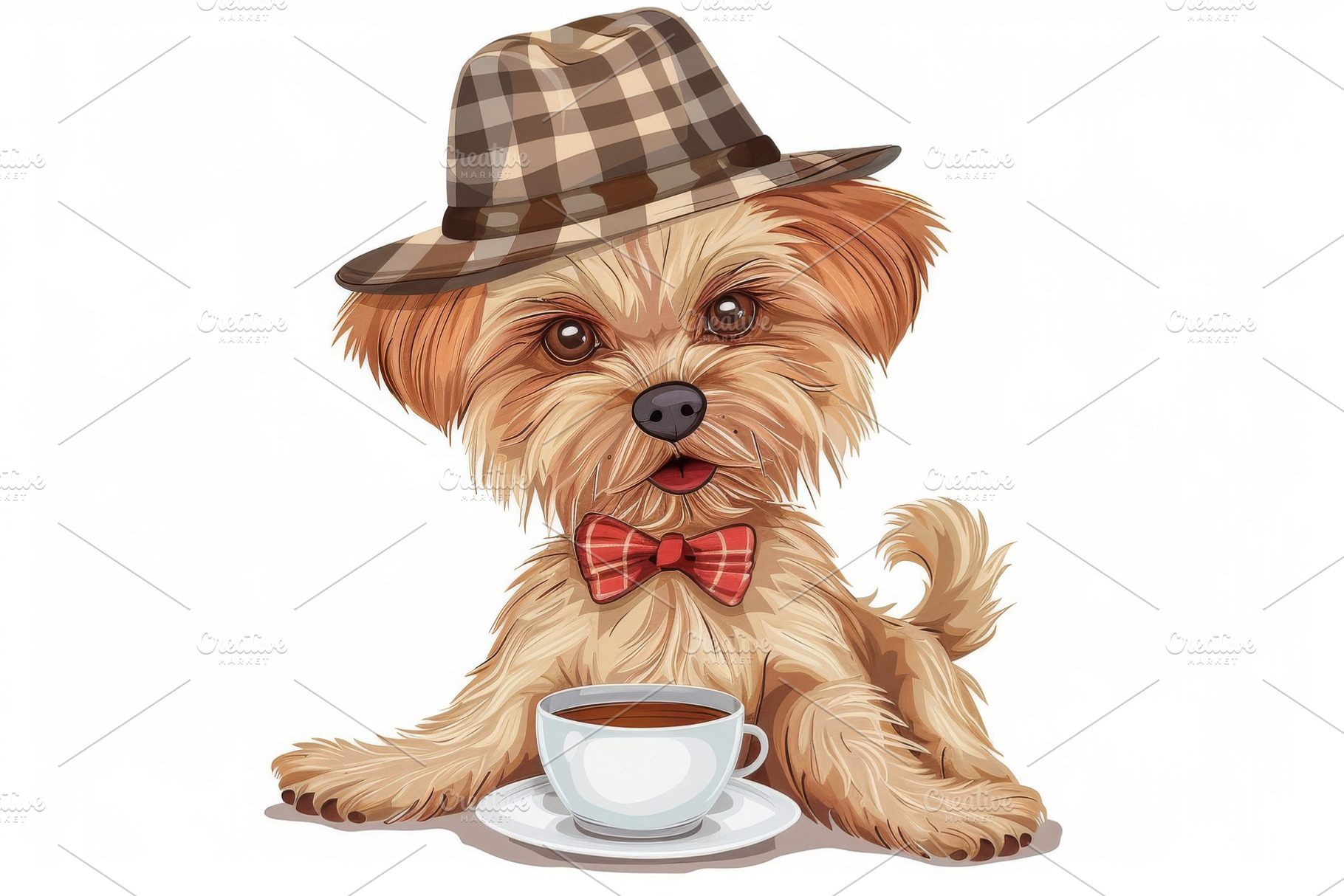 Stylish funny cute dog breeds in a b, an Animal Photo by Pixeness Studio