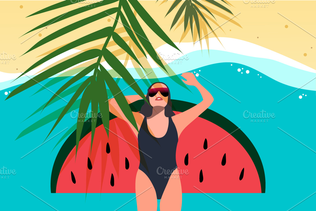Summer holiday and vacation posters, a Templates & Theme by PREMIUMVECTOR (Photo 2 of 5)