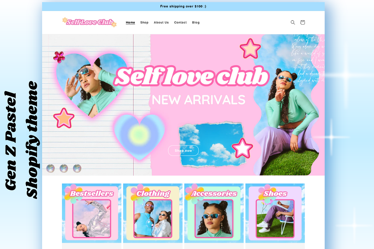 Gen Z Danish Pastel Shopify Theme, a Shopify Template by PLANETSEL (Photo 1 of 5)