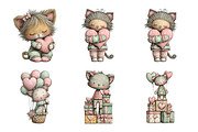 Whimsical Valentines Cat Png, an Illustration by SinaCreation (Thumbnail 2 of 11)