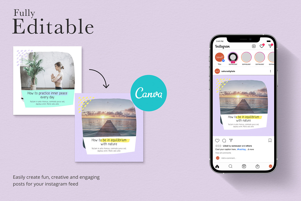 Life Coach Canva Templates Bundle, a Social Media Template by Sakura Digitals (Photo 2 of 9)