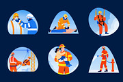 Firefighter Illustration Art Set, a Person Illustration by Brickclay (Thumbnail 9 of 9)