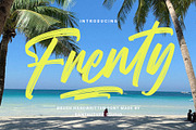 Frenty A Handwritten Brush Font, a Handwritten Font by RantautypeStudio (Thumbnail 1 of 17)