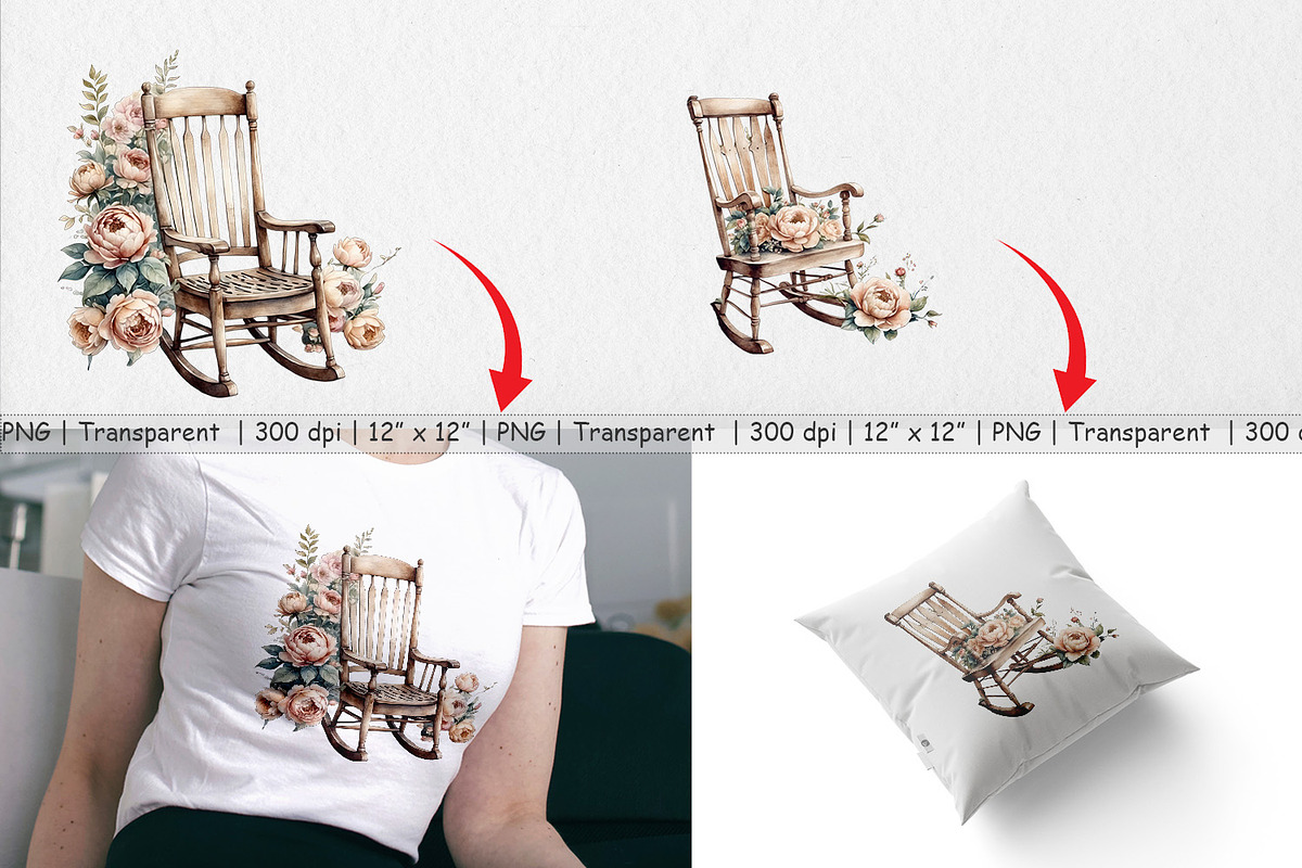 Rocking Chair Clipart, a Graphic by Artnoy (Photo 3 of 5)