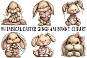 Whimsical Easter Gingham Bunny Clipa, an Illustration by OK Design (Thumbnail 2 of 6)