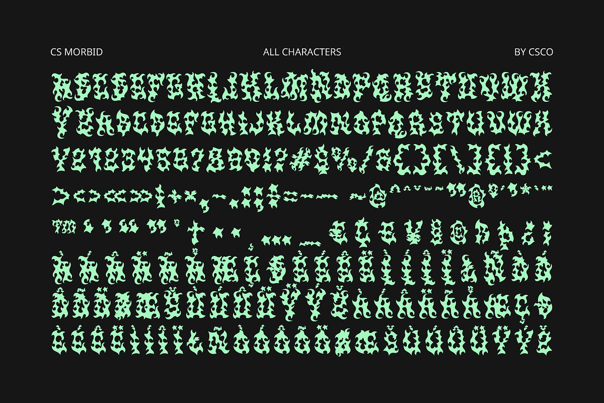 CS Morbid – Black Metal Font, a Blackletter Font by Craft Supply Co. (Photo 8 of 8)