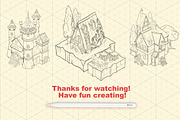 ISOMETRIC TOWN PROCREATE PS CREATOR, a Brush Add-On by AlexandraArt (Thumbnail 12 of 12)