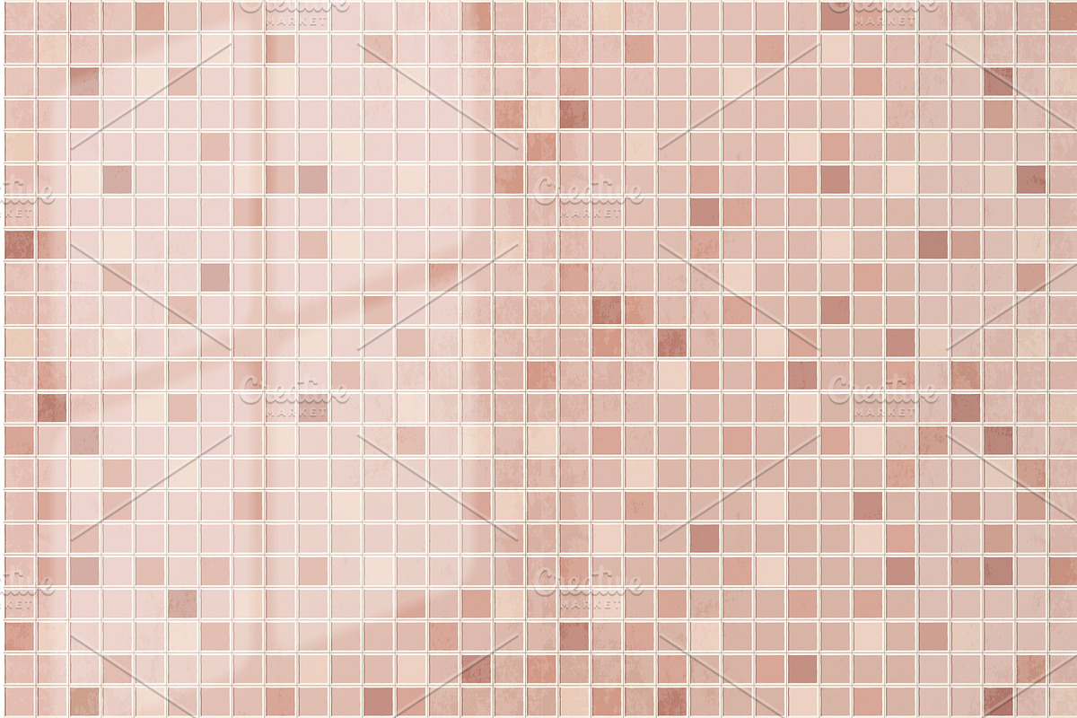 Mosaic wall surface. Vector tiled, a Texture Illustration by Elegant Solution