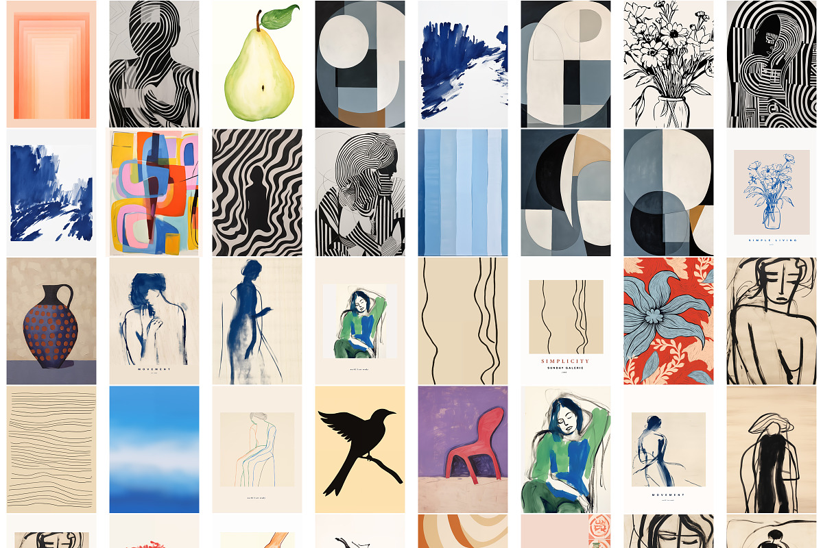 Contemporary Prints and Posters, a Background Graphic by Laras Wonderland (Photo 10 of 15)