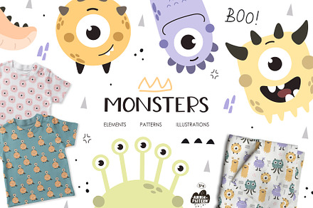 Monsters, a Background Graphic by AnnieArt