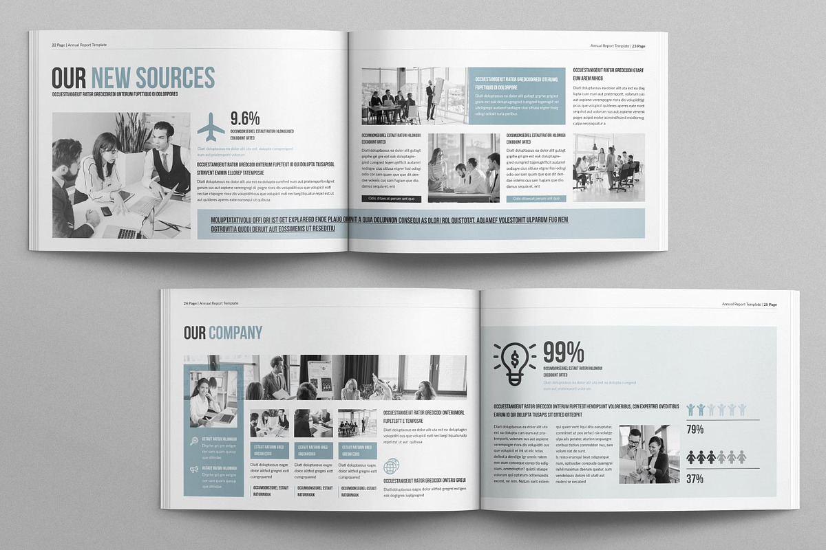 Annual Report Template Landscape, a Brochure Template by E-Type (Photo 9 of 13)